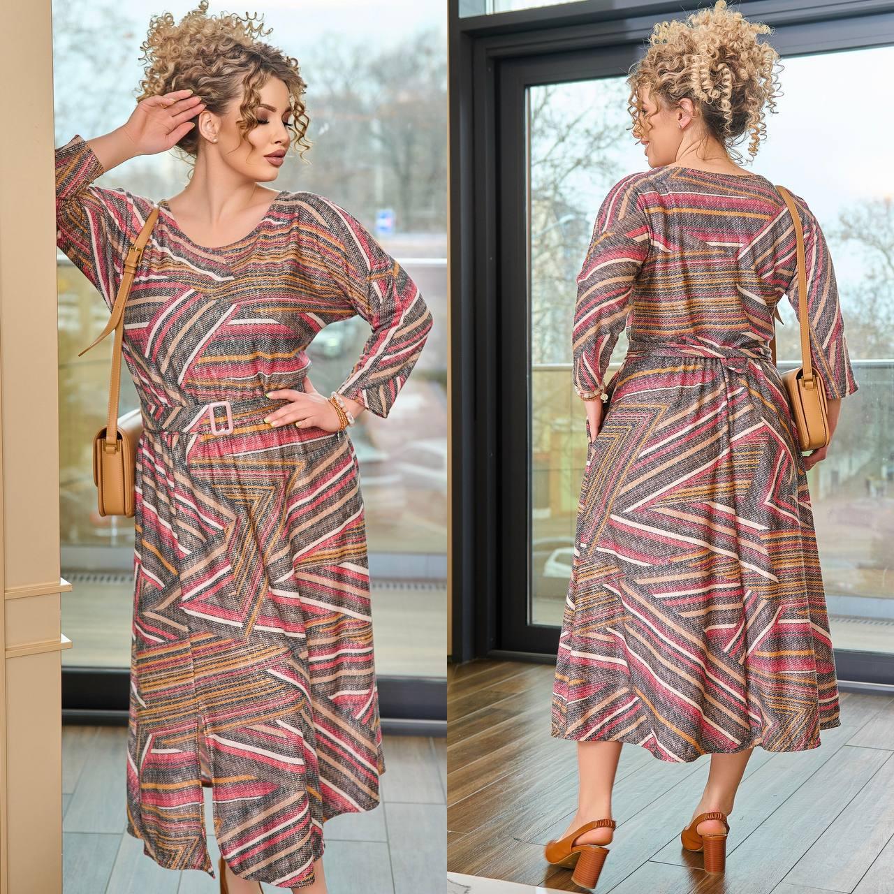 Жіноче плаття з розрізом на спідниці, фото 1