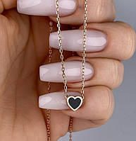 Срібне кольє в позолоті Сердечко