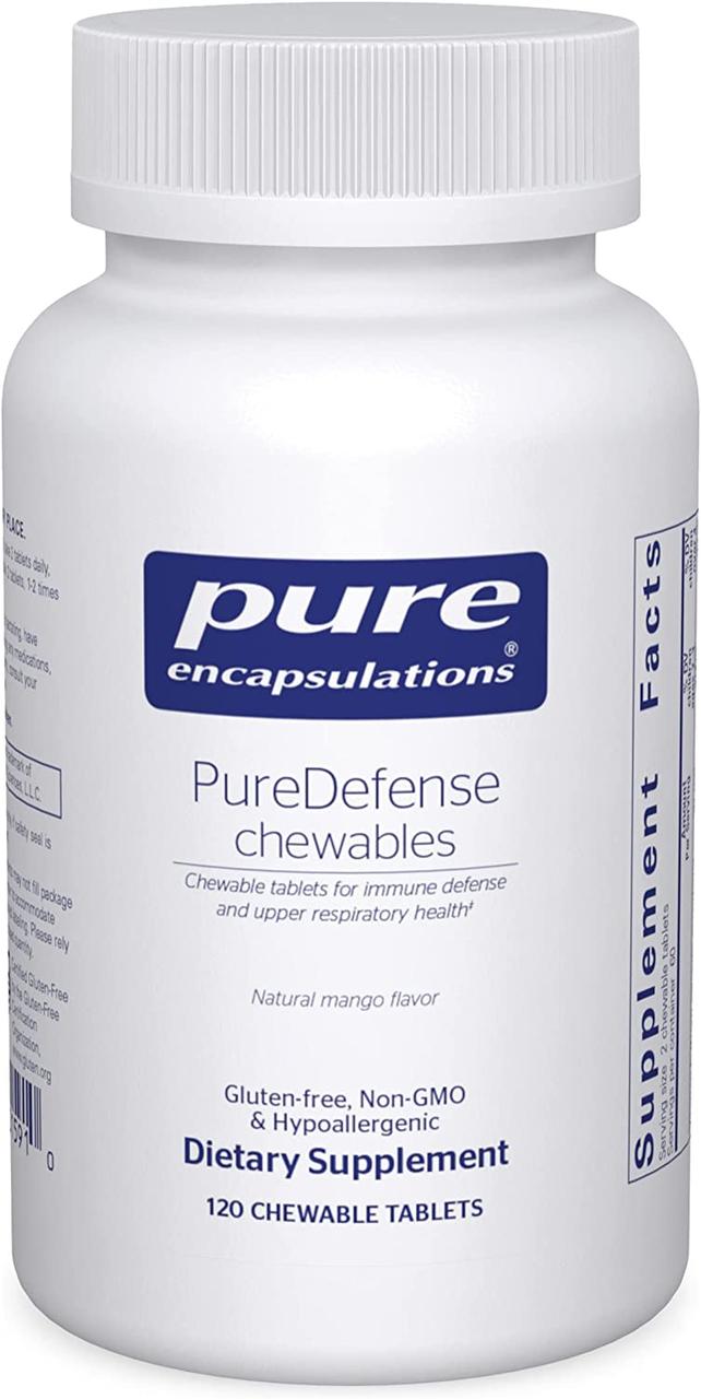 Pure Encapsulations PureDefense chewables / Щоденна підтримка імунітету 120 шт