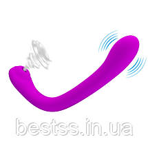 Ліловий вібростимулятор із вакуумною стимуляцією клітора Pretty Love Alex Clitoral Sucking Purple, фото 2