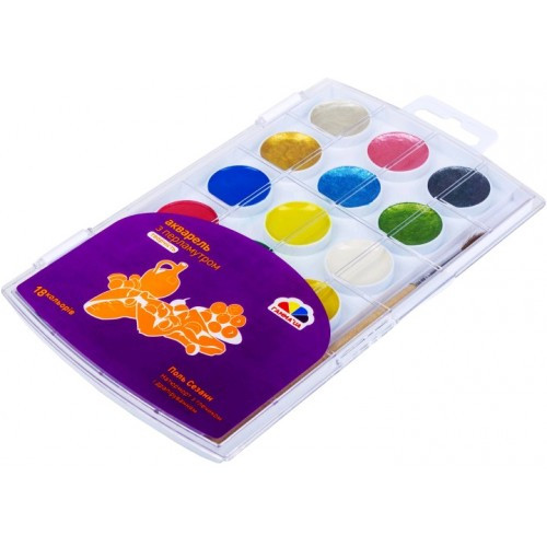 Фарба акварельна ГАММА Творчість 12+6 кол 400112 пер. б/п(1/12)