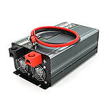 Інвертор напруги Demuda DMDPSW-1000W, 12V/220V, 1000 W з правильною синусоїдою, 2 універсальні розетки, 2, фото 2
