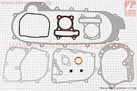 Прокладки двигателя 80cc-47мм, к-кт 11 деталей, самый длинный вариатор (309701)