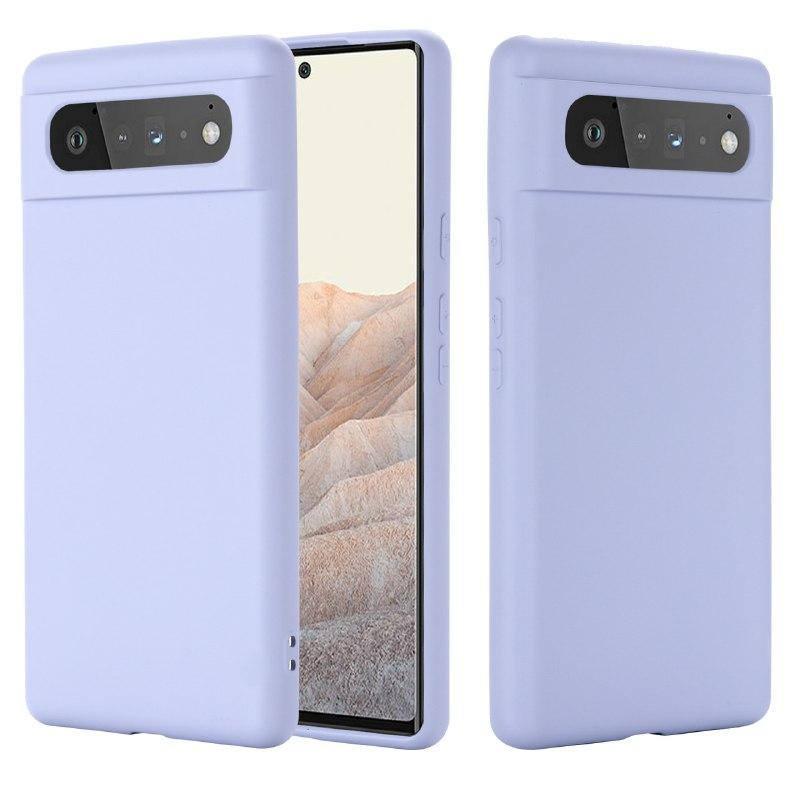 Силіконовий чохол із мікрофіброю для Google Pixel 6 Pro лавандовий софт тач бампер