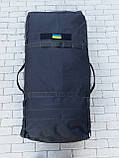 Армійська сумка баул рюкзак на 130 літрів чорного кольору, фото 5