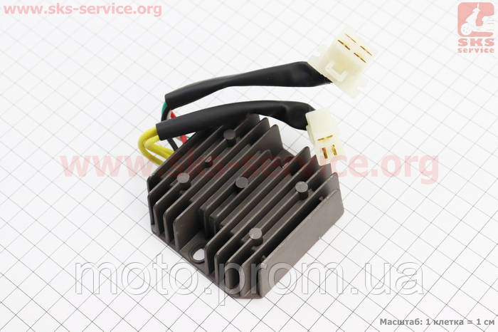 Купити Реле-регулятор напруги 7 проводів - 4+3 на скутер 4т, ціна 421 ...