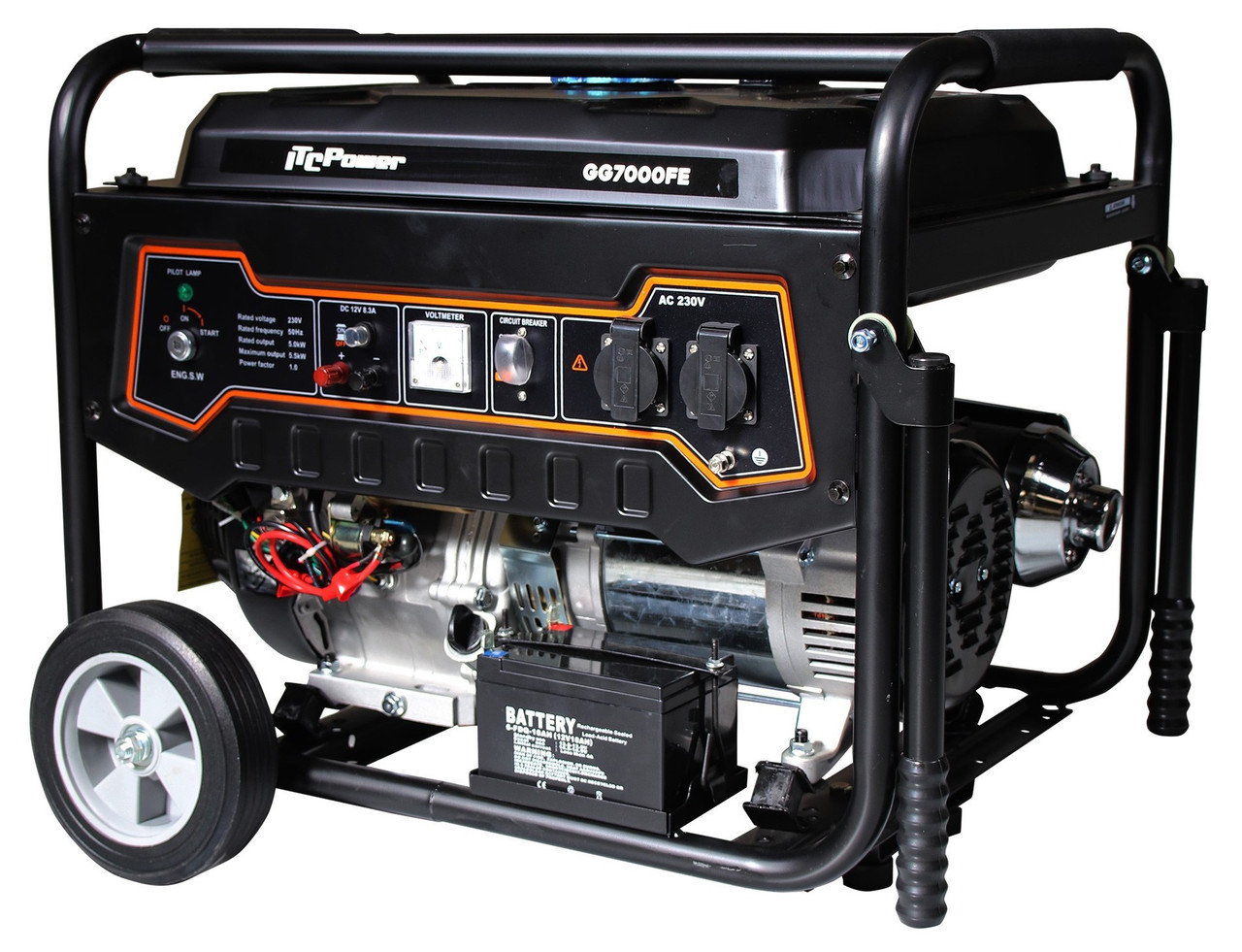 Генератор бензиновий ITC Power GG7000FE 5000/5500 W, фото 1