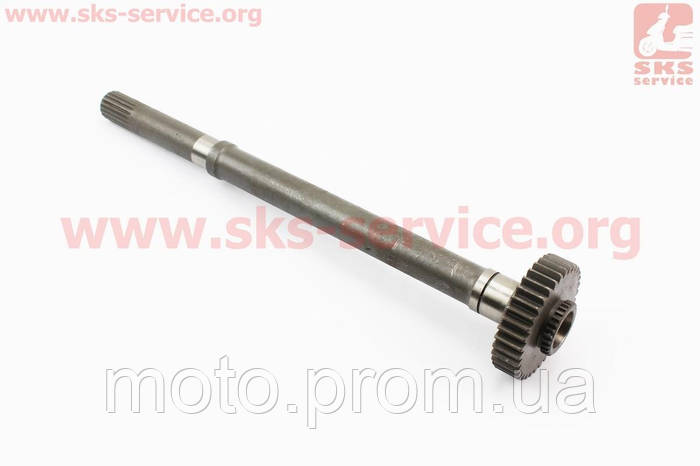 Вал первичный редуктора ВОМ L-500mm, Z-19/36/28 DongFeng 244/240 (250 ...