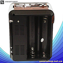 Радіоприймач GOLON RX-9100, радіоприймач від мережі з акумулятором і ліхтариком, MP3 USB FM 88-108MHz, фото 2