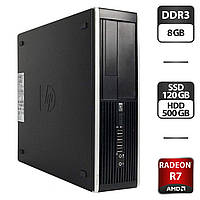 Игровой ПК HP /Core i5-3470 (4 (8) ядра по 3.2 - 3.6 GHz)/8GB DDR3 /120 GB SSD+500GB HDD/Radeon R7 4 GB