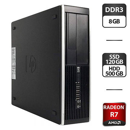 Ігровий ПК HP Compaq Pro 6300 SFF/ Core i5-3470/ 8 GB RAM/ 120 GB SSD + 500 GB HDD/ Radeon R7 350 4GB, фото 1