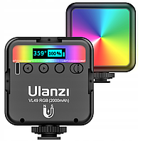 Кольорове RGB накамерне світло Ulanzi VL49 RGB | Портативна світлодіодна панель для відео