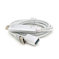 Конвертор USB (тато) на HDMI(тато) 1,8 м, White, 4K/2K, BOX
