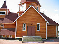 Деревяно-каркасная церковь как образец.