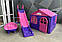 Великий розовий ігровий майданчик з пластику 3в1 Дитячий будиночок + Гірка + Пісочниця, фото 2