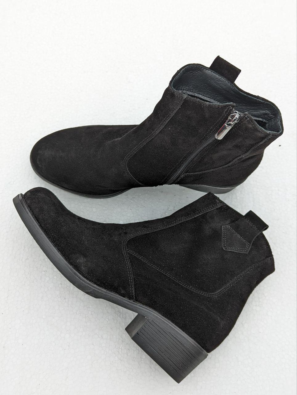 STTOPA деми зима. Розміри 36-41. Напівчоботи Казаки з натуральної шкіри. Каблук 4,5 см. 210-3641-45 Чорні, фото 1
