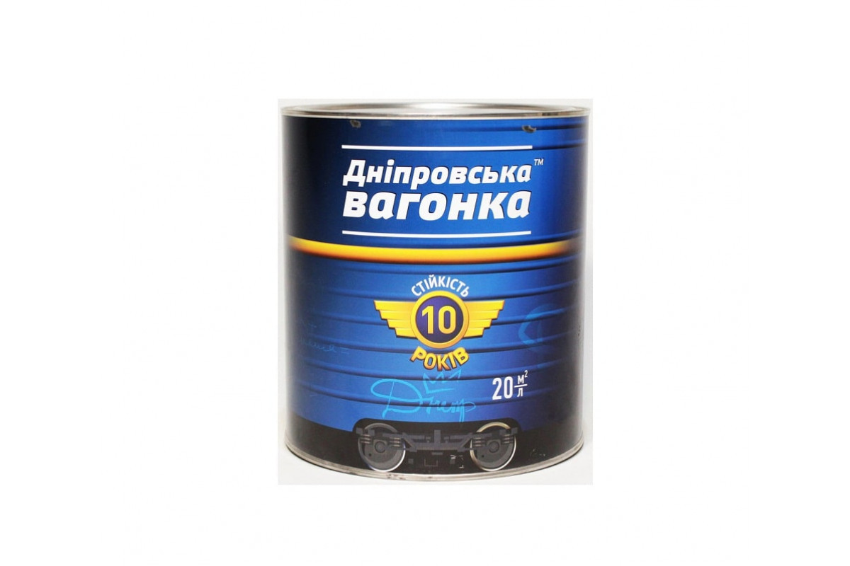 Фарба алкідна Дніпровська вагонка світло-сіра 0.9л Фарба для металу