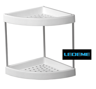 Пластикова полиця 25х25 см LEDEME LM362-2 (два яруси)