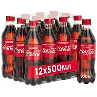 Напій газований Coca-Cola 0,5 л 12 шт. в уп. Напій солодкий Кока-кола 0.5 л