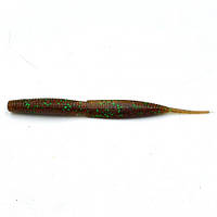 Силиконовая приманка для рыбы Taipan Rain Worm 3.8" /8шт./ green pumpkin, 01