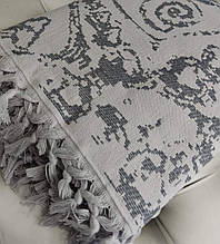 Елітне рушник для лазні, сауни, хамаму, пляжу з пензликами, сірий колір, черепашка, Lagun, Pupilla, Туреччина