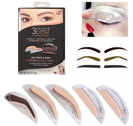 Штампи для брів 3 Second Brow eyebrow stamp, фото 4