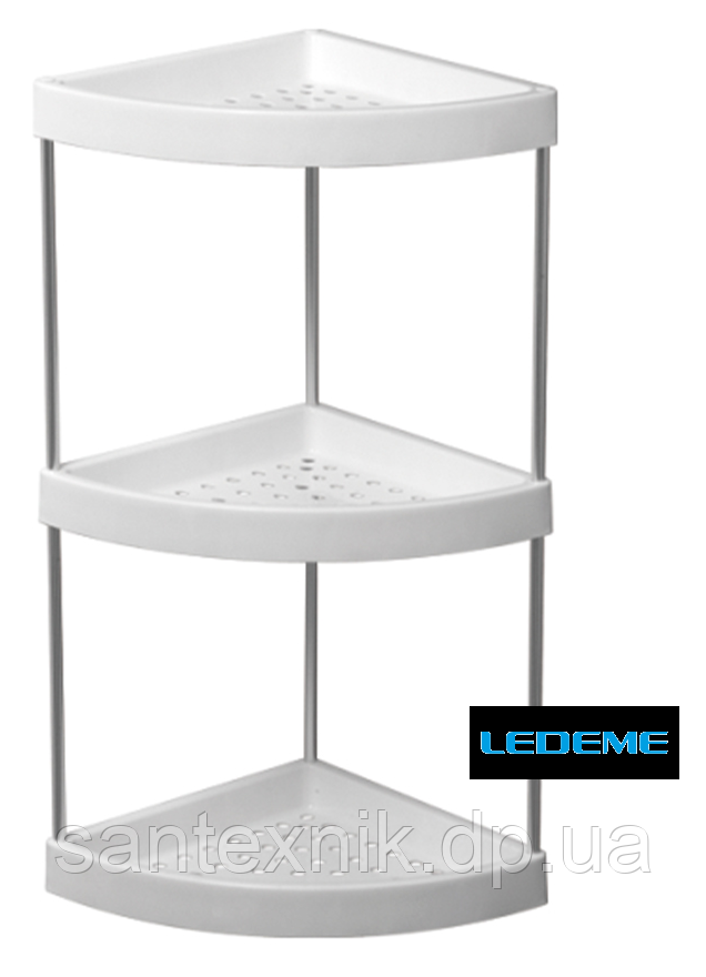 Пластикова полиця 25х25 см LEDEME LM362-3 (три яруси)