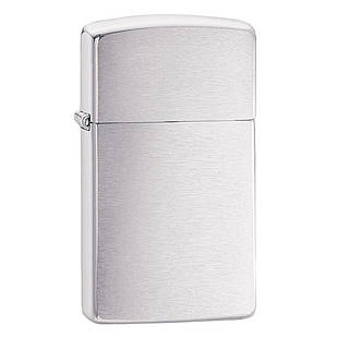 Бензинова Zippo 1600 Slim® Brushed Chrome сіра 1600