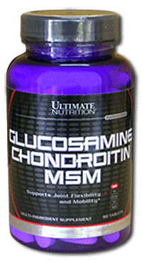 Добавка для зв'язок Glucosamine Chondroitin MSM Ultimate Nutrition 90tab