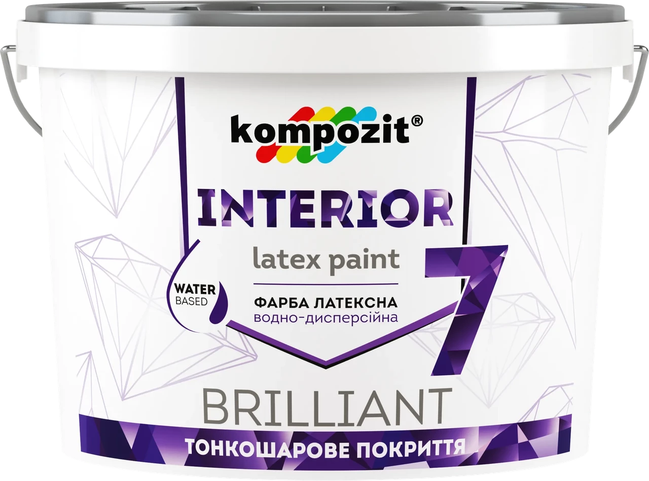 Kompozit Interior 7 — фарба латексна водно-дисперсійна (Біла), 1,4 кг