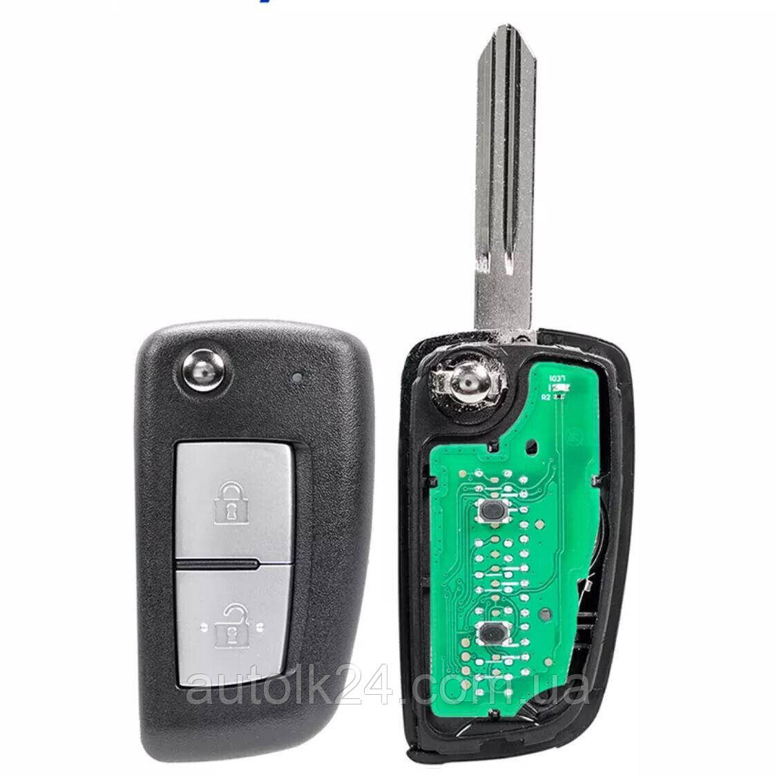Викидний ключ для Nissan 2 кнопки NSN14 chip 4A, фото 1