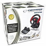 Кермо з педалями для консолей і комп'ютерів PC PSX PS2 PS3 USB Esperanza EG103, фото 7