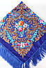 Хустка народна "Букет лілій" Синя 611012, фото 6