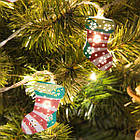 Гірлянда Різдвяні Шкарпетки на батарейках 1.5 м 10 LED (золотистий теплий), фото 3