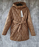Жіноча довга демісезонна куртка, Tiara, фабричная якість, 54р., див. виміри в описі