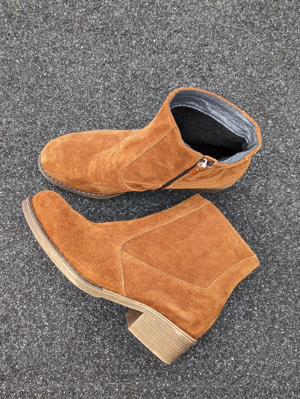 STTOPA деми. Висота 13 см. Розмір 38.Полусапожки Казаки з натуральної шкіри. 210-3641-45 Руді Коричневі, фото 1