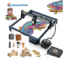 Машина для лазерного різання SCULPFUN S30 Pro з пластиною + насос