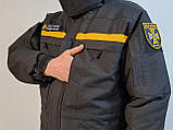 Куртка зимова ДСНС і МНС (МЧС, рятувальник) нового зразка темно-синя, фото 2