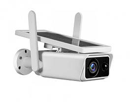 Бездротова вулична WiFi камера Solar ABQ-Q1 Full HD Icsee з віддаленим доступом Біла
