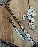 Набір ложок ріжок лопатка для взуття з дерев'яною ручкою 31 і 68 см (2 штуки в комплекті)