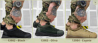Тактические кроссовки Trench черные, олива, койот /Кроссовки армейские кожаные. Походная обувь (арт. 13982-4)