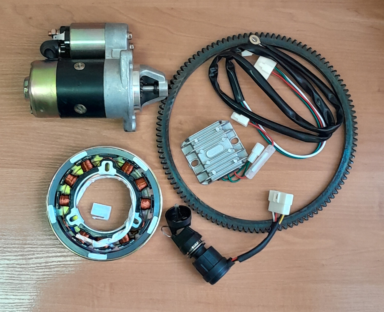 Набір для переобладнання мотоблока на електростартер повний дизельного двигуна 192D, фото 1