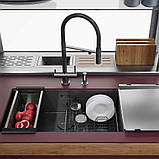 Змішувач для кухні на дві води WEZER TOP4-01-BLACK, фото 2