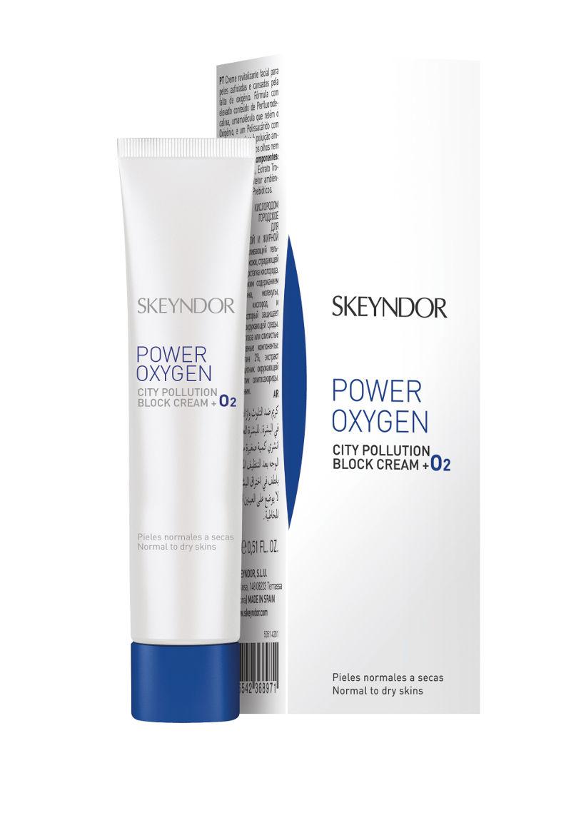 Кисневий детокс крем для сухої і нормальної шкіри Skeyndor Power Oxygen City Pollution Block Cream + O2