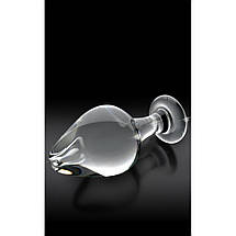 Анальний корок 3,8 см великий Lynx Ice Rose міцне скло подарункова, фото 5