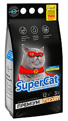 Деревний наповнювач SUPER CAT Преміум, гранули 4мм, 3кг