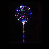 Праздничные шары с подсветкой 20 дюймов/ Шары, которые светятся в темноте/ Шарики Бобо светящиеся