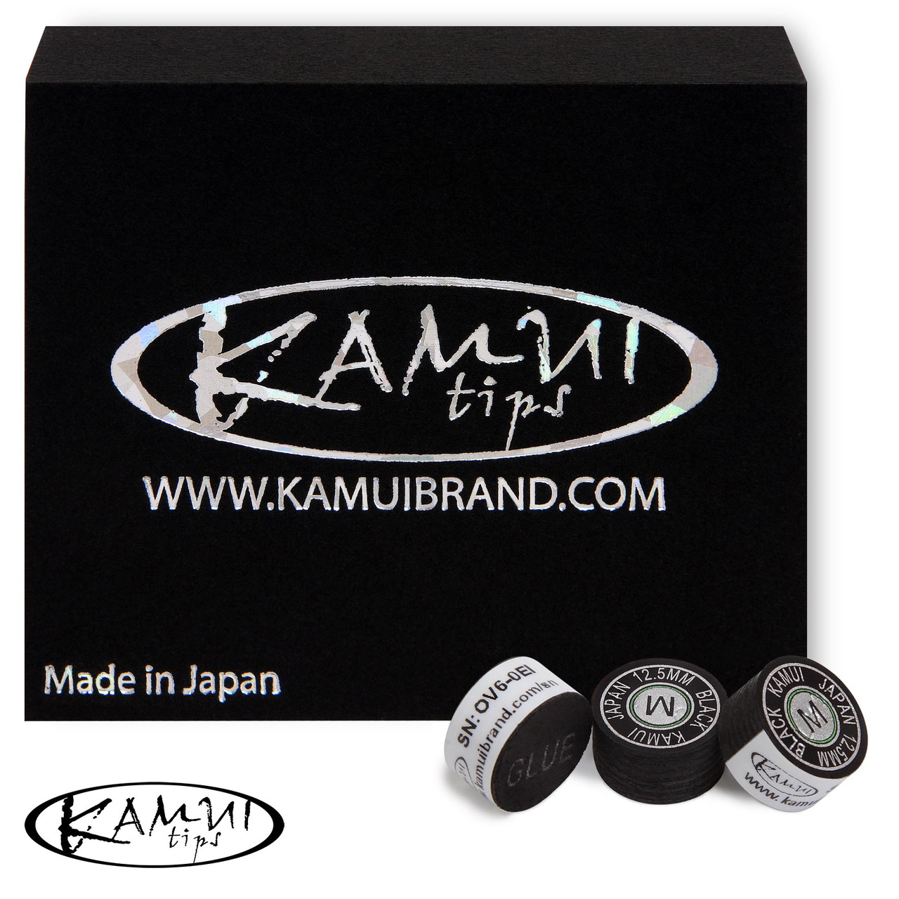 Наклейка для кия Kamui Black D12,5мм Medium 1шт