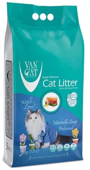 VANCAT наповнювач бентонітовий ВанКет, 5кг аромат Марсельске мило, фото 1