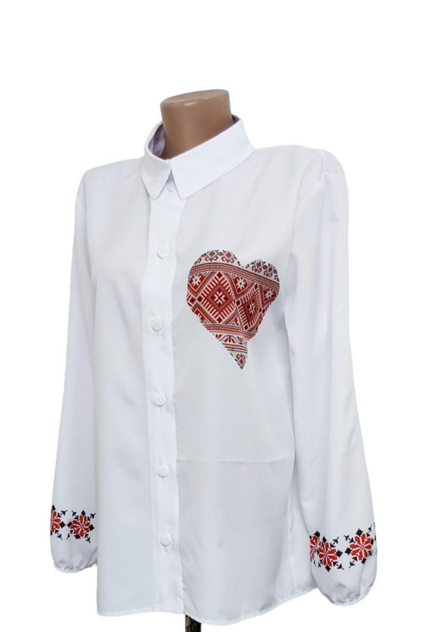 Блузка з українським орнаментом 44-46, 48-50 р-ри, фото 1